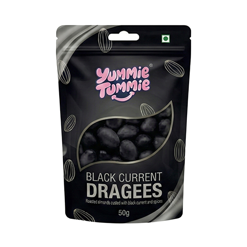 Black Currant Almond Dragees (50gm)